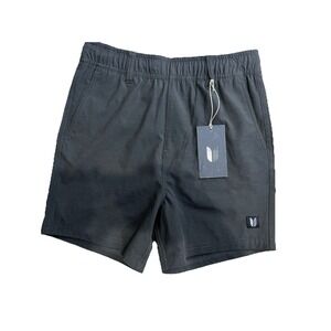 New Linksoul Saturday Shorts Boardwalker Boys Medium Black Stretch Land‎ Sea